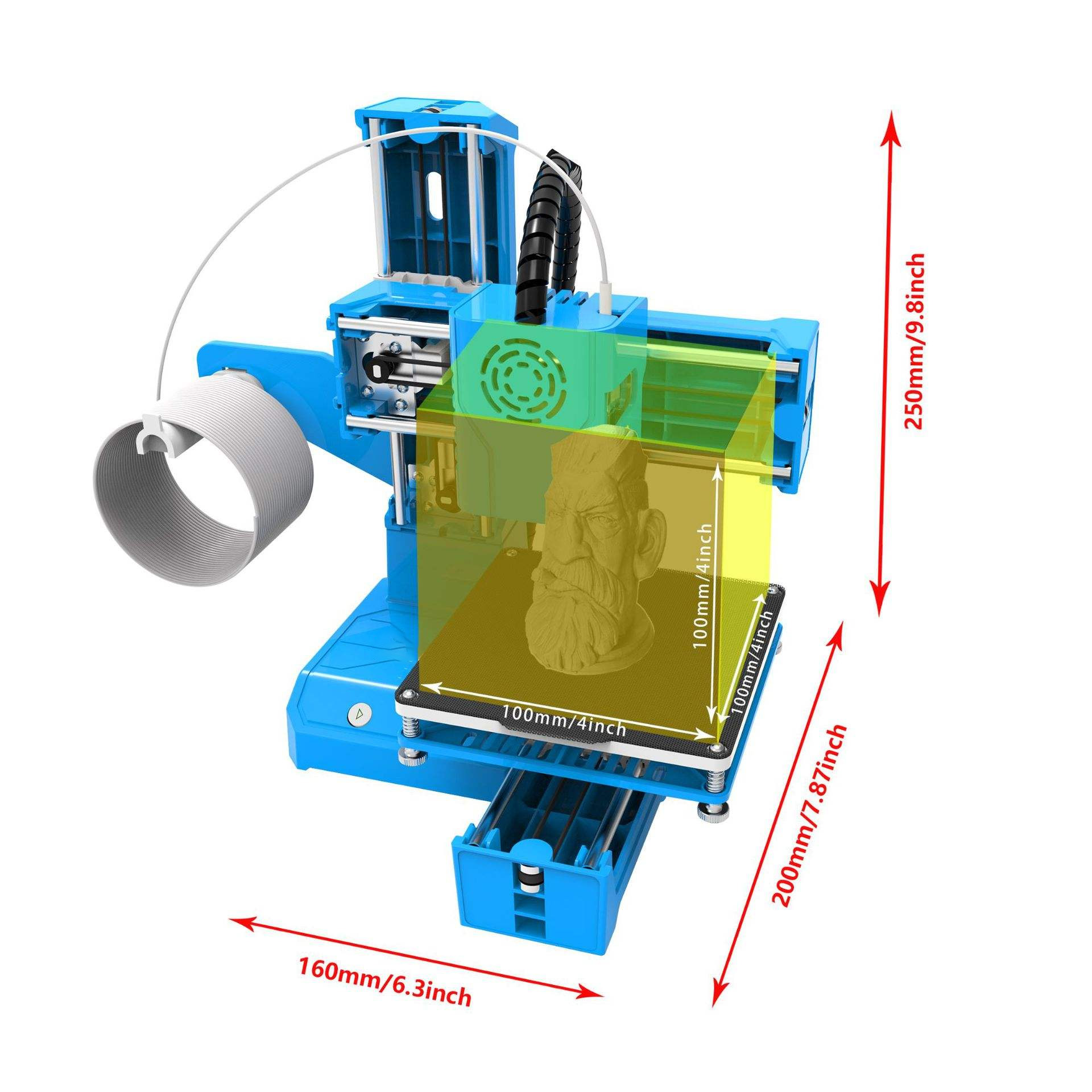 3D Printing Software - Neuer K9 Modularer Tragbarer 3D-Drucker Desktop