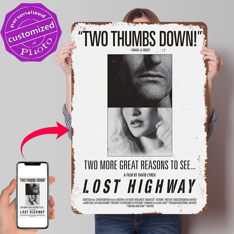 3D Printing Office Setup - Lost Highway Film 3D-Gedrucktes Textur-Poster Personalisierte