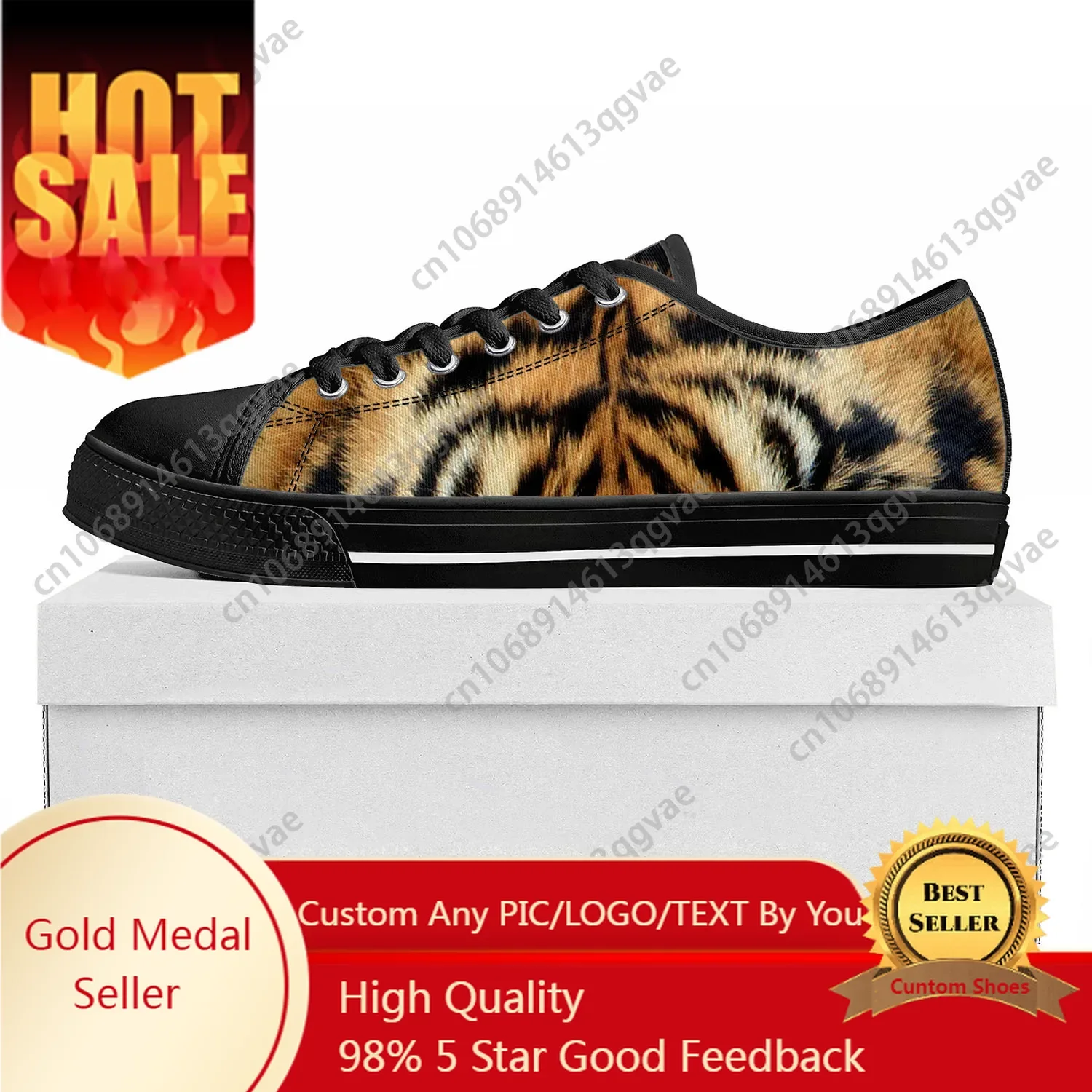 3D Printing Custom - Tiger Stripe 3D-Druck Low-Top-Sneaker von hoher