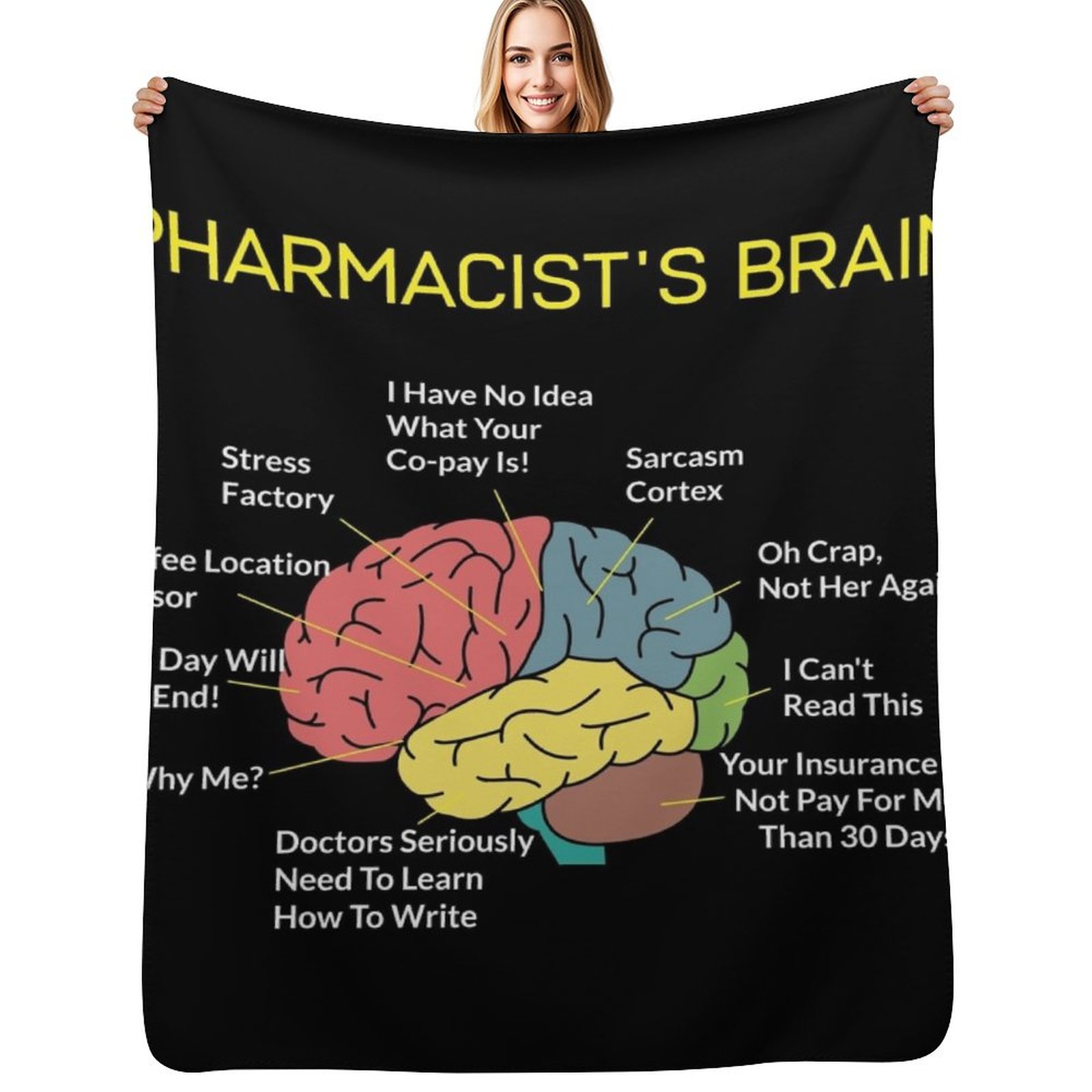 3D Printing In Pharmacy - Pharmacist's Brain Lustiges T-Shirt mit Aufschrift