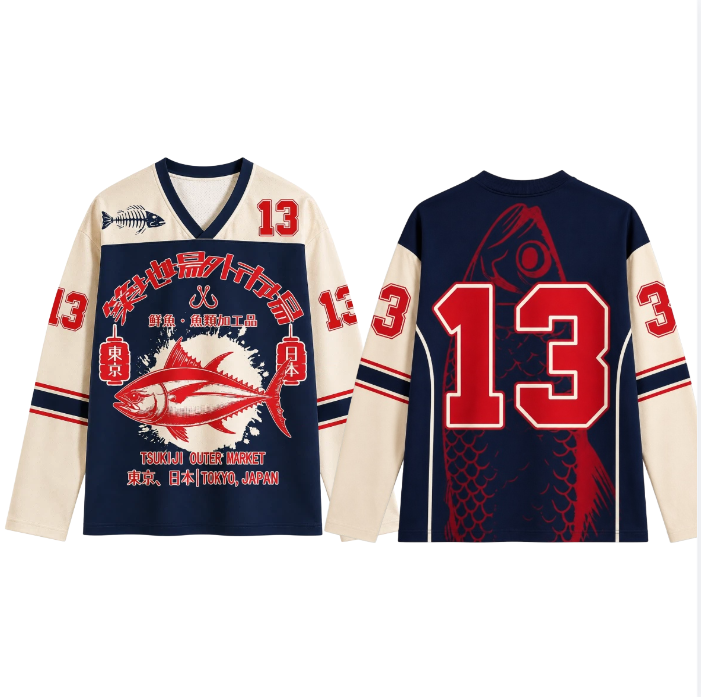 3D Printing Custom - Retro-T-Shirt im japanischen Stil, 3D-gedruckt, mit