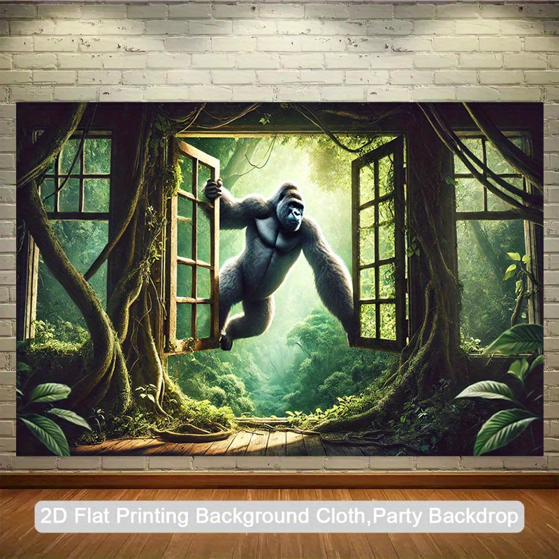 2D Flache Gorilla-Dschungel-Wa – 3D Printing Room Bewertung und Preis