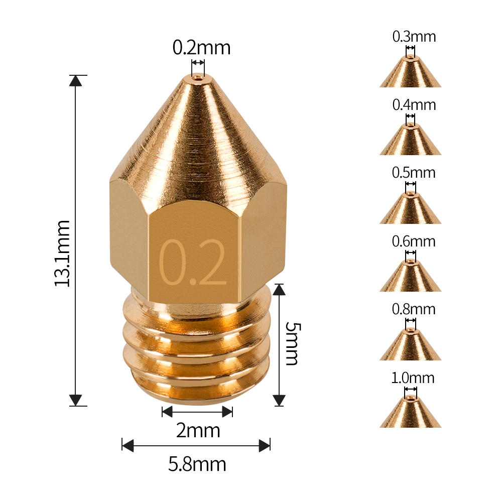 MK7 MK8 Düse 0,4mm 0,3mm 0,2mm – 3D Printing Pdf Bewertung und Preis