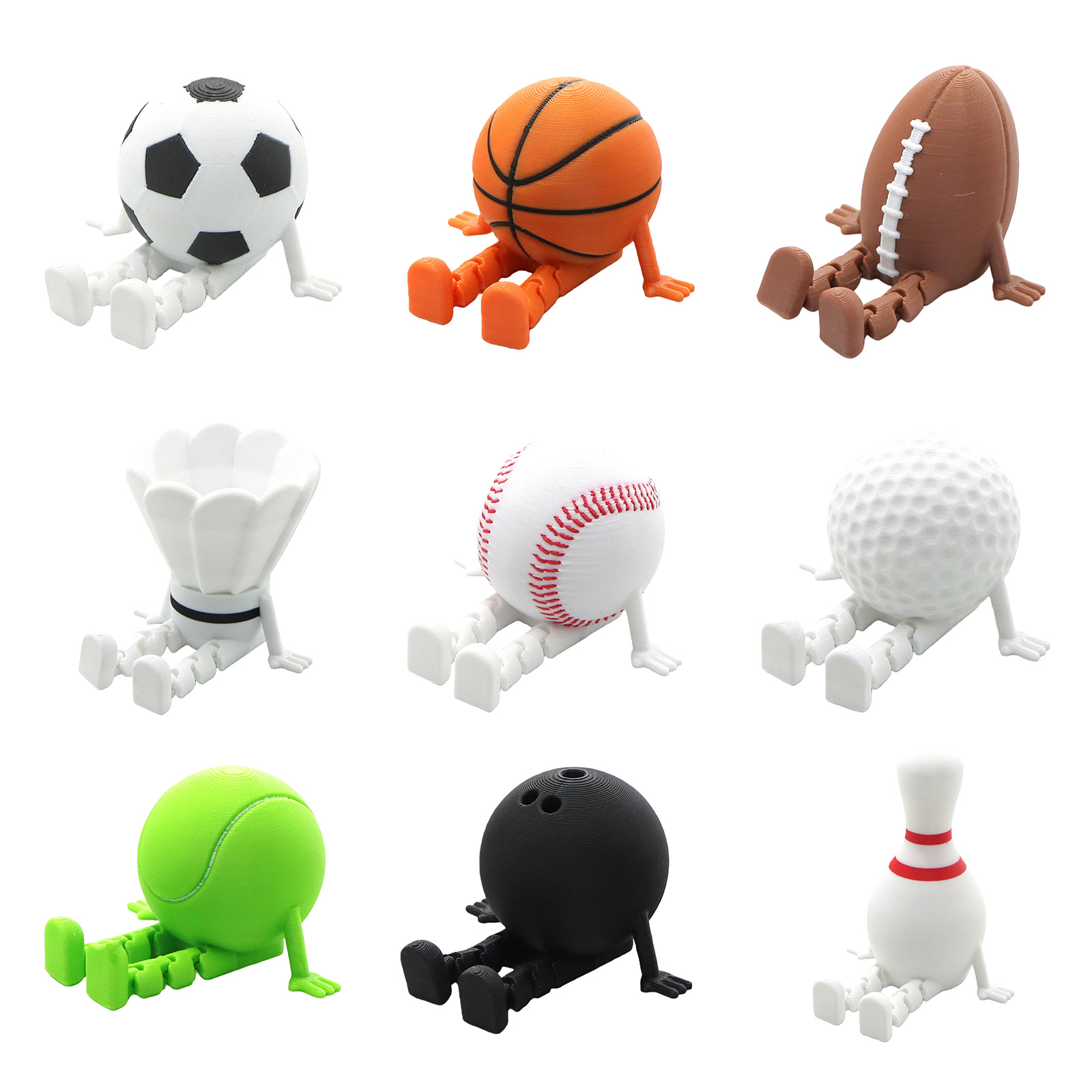 Sports Ball Buddies 3D-gedruck – 3D Printing Desk Bewertung und Preis