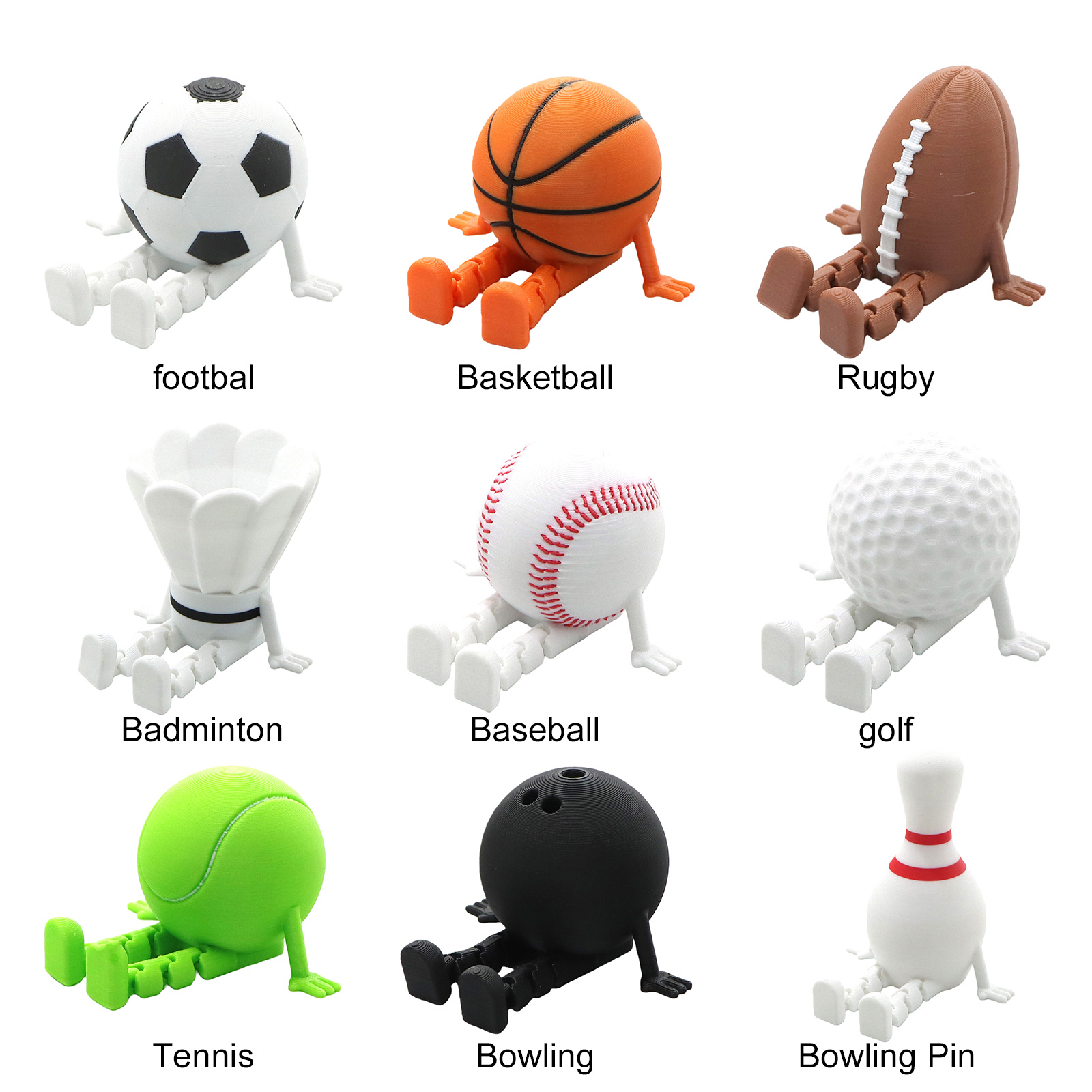 Sports Ball Buddies 3D-gedruck – 3D Printing Desk Bewertung und Preis