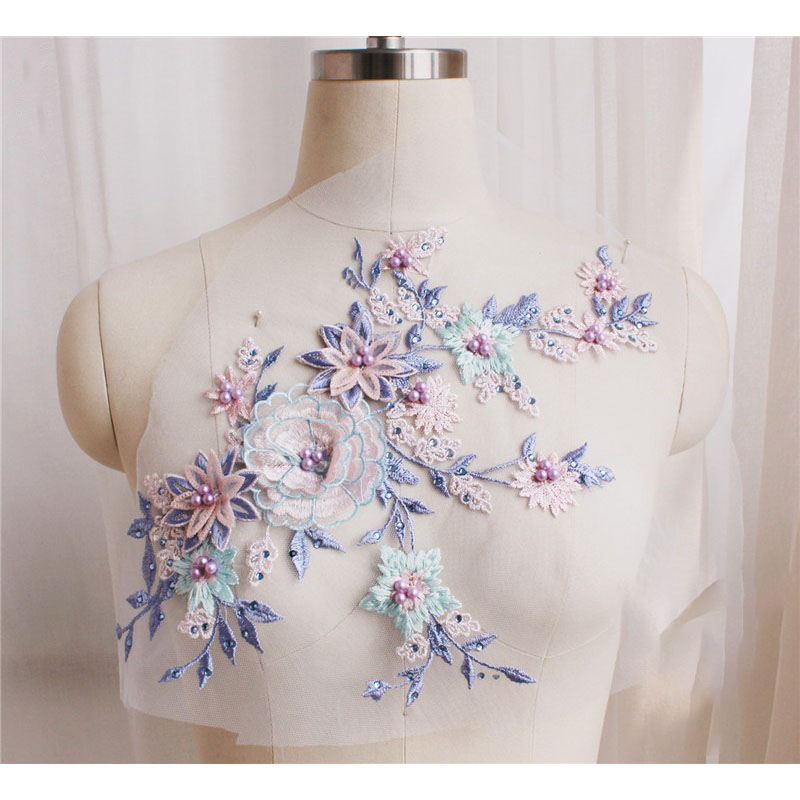 Blau Lila Rosa Perlen-Paillett – 3D Printing On Fabric Bewertung und Preis