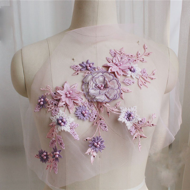 Blau Lila Rosa Perlen-Paillett – 3D Printing On Fabric Bewertung und Preis