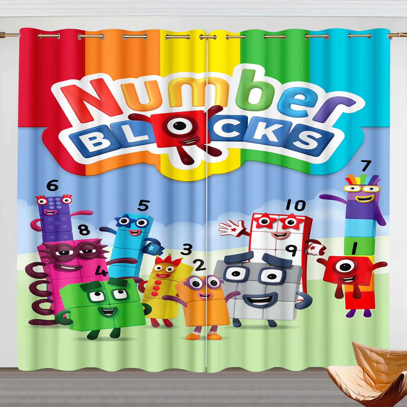 Numberblocks Cartoon-Vorhänge, – 3D Printing Room Bewertung und Preis