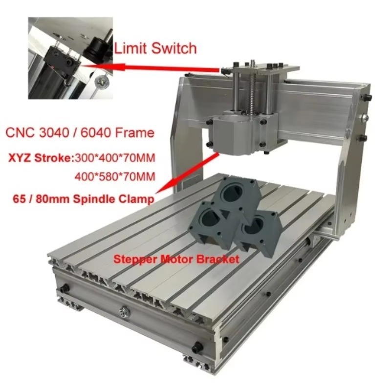 Aluminium CNC 3040 6040 Rahmen – Stepper Motor Bewertung und Preis