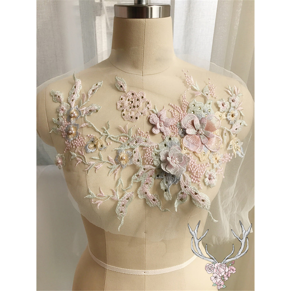 3D-Blumen, perlenbesetzte Spit – 3D Printing On Fabric Bewertung und Preis